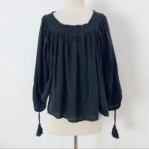 Apiece Apart black peasant top NEW